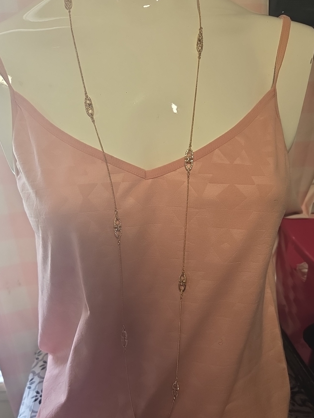 Delicate Pink V-Neck Spaghetti Strap Cami